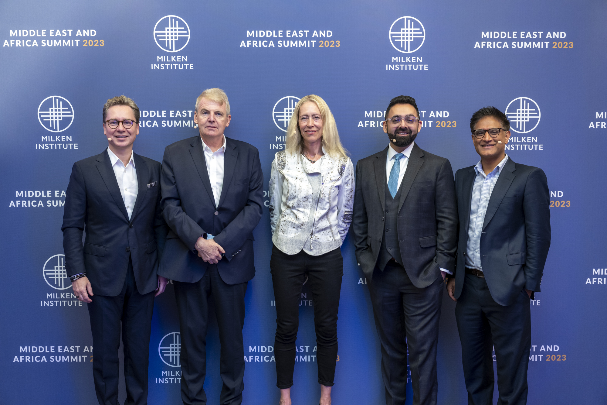 Sergey Young, Longevity Vision Fund; Jim Mellon, Juvenescence; Tina Woods, Collider Health and National Innovation Centre for Ageing; Rrajat Pradip Handa, Descrptive Solution Pvt Ltd; and Rajiv Ahuja, Milken Institute