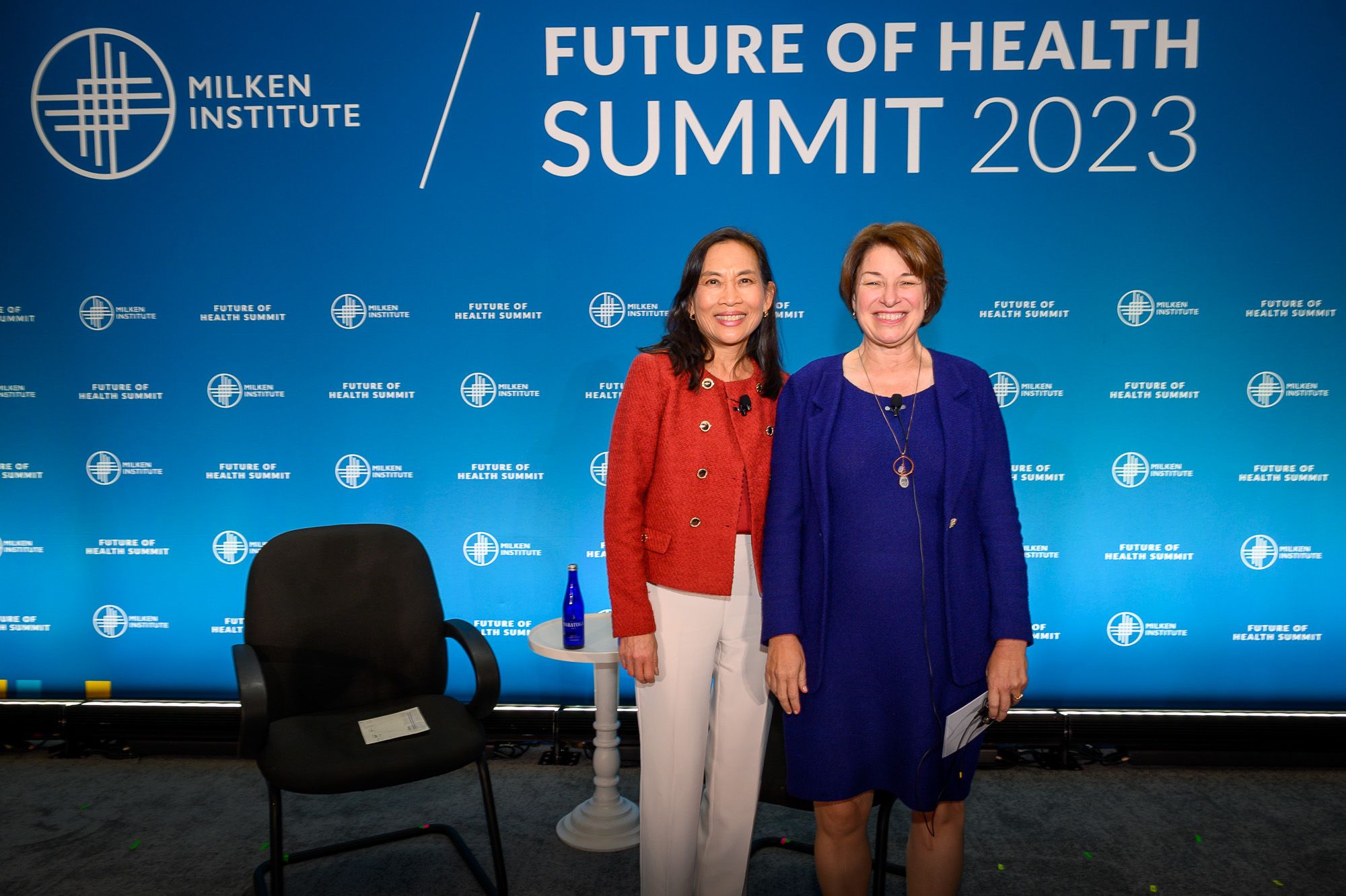 Diane Ty, Milken Institute, and Amy Klobuchar, Senator from Minnesota