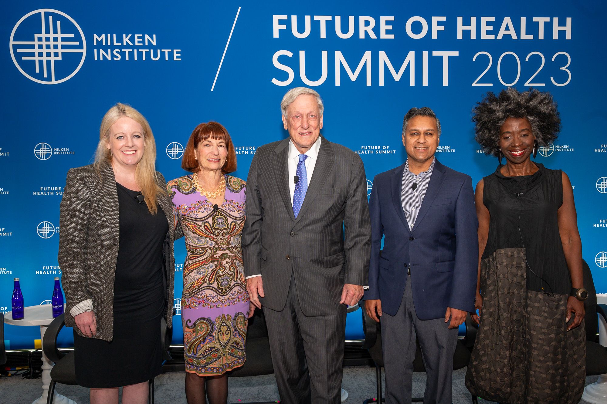 Caitlin MacLean, Milken Institute; Lynne Katzmann, Juniper Communities; Bob Kramer, NIC; Nirav Shah, Stanford University; Elizabeth White, NUUage Coliving