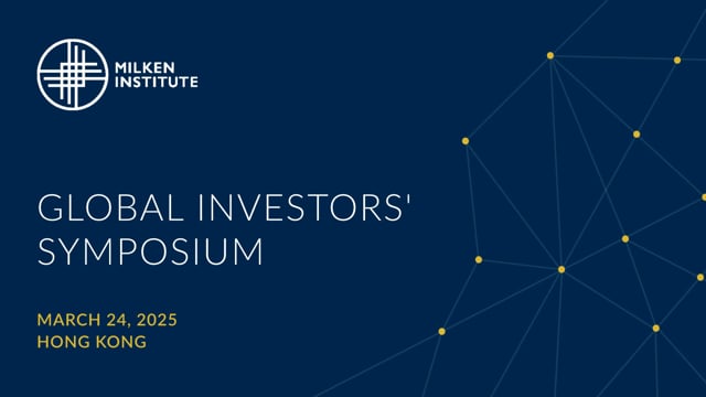 Opening Remarks by Robin Hu,  Asia Chairman, Milken Institute