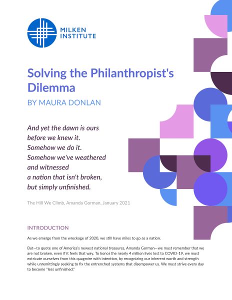 Solving the Philanthropist's Dilemma
