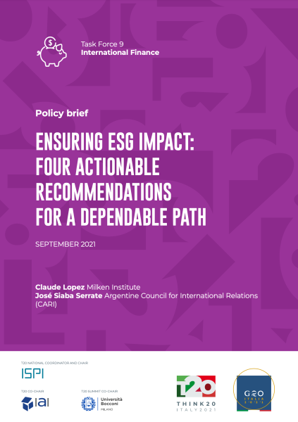 Ensuring ESG Impact: Four Actionable Recommendations for a Dependable Path | Milken Institute