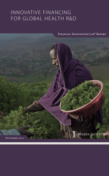 Innovative Financing for Global Health R&D