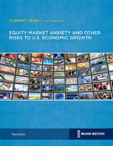 Equity Market Anxiety and Other Risks to U.S. Economic Growth