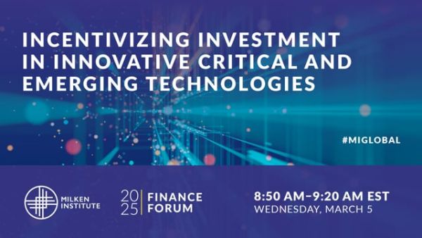 Incentivizing Investment in Innovative Critical and Emerging Technologies