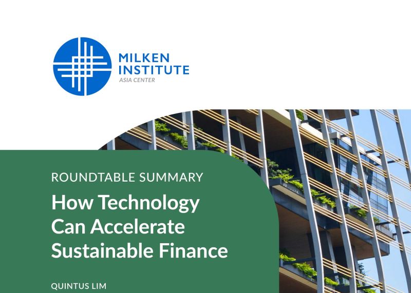 Roundtable Summary: How Technology Can Accelerate Sustainable Finance