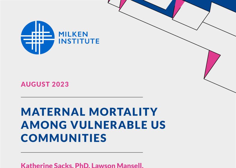 Maternal Mortality Among Vulnerable US Communities