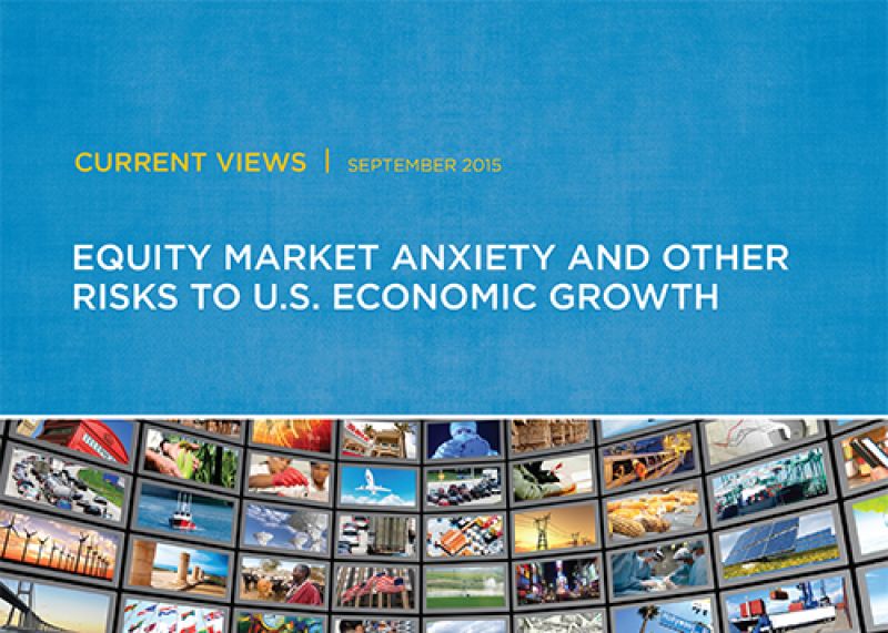 Equity Market Anxiety and Other Risks to U.S. Economic Growth