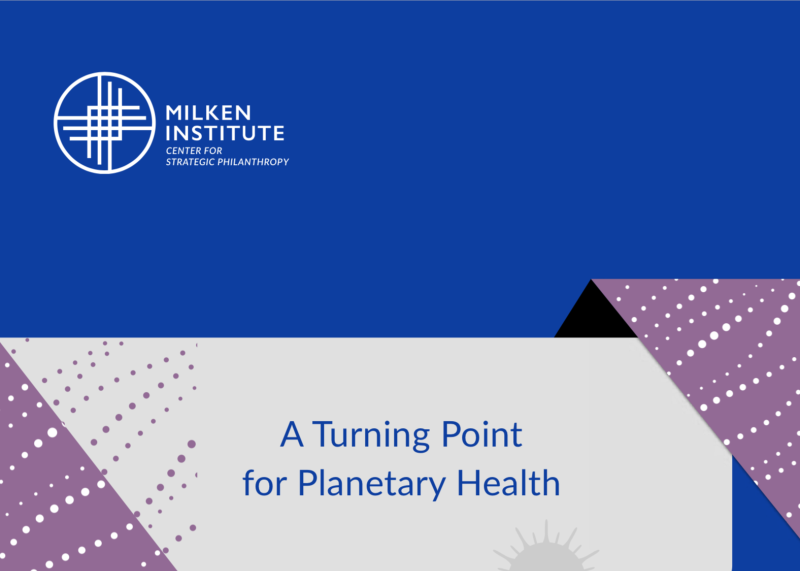 A Turning Point for Planetary Health