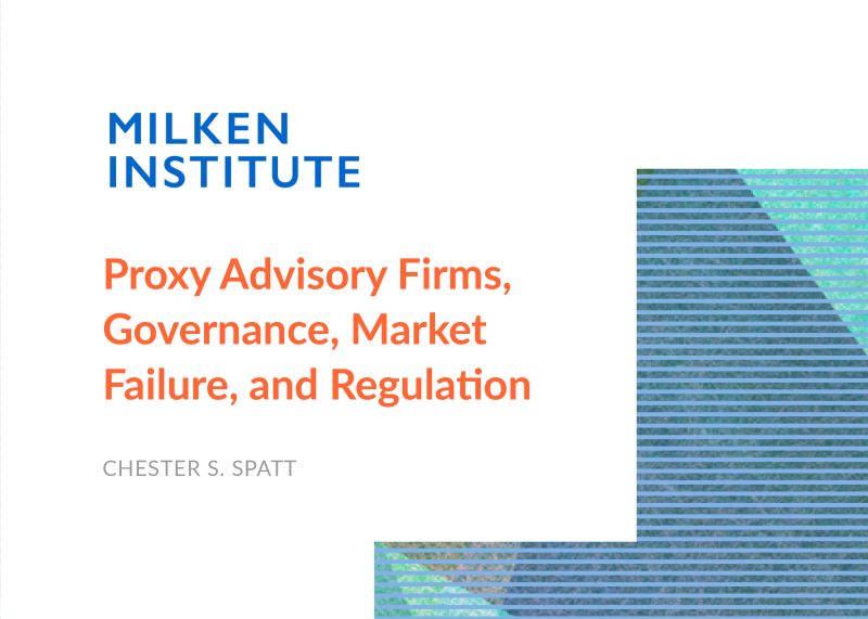 Proxy Advisory Firms, Governance, Market Failure, and Regulation