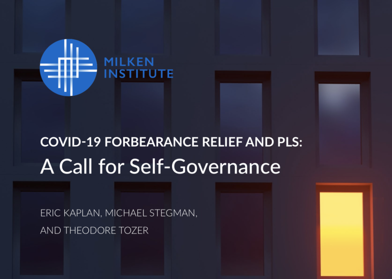 COVID-19 Forbearance Relief and PLS: A Call for Self-Governance