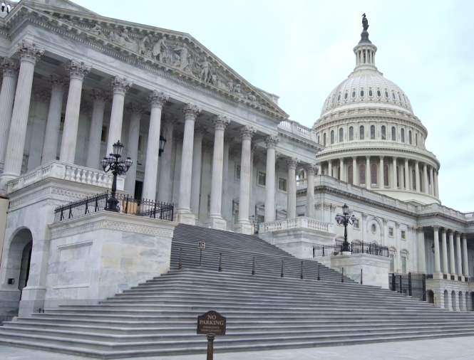 The front steps of the Capitol Building in Washington D.C.